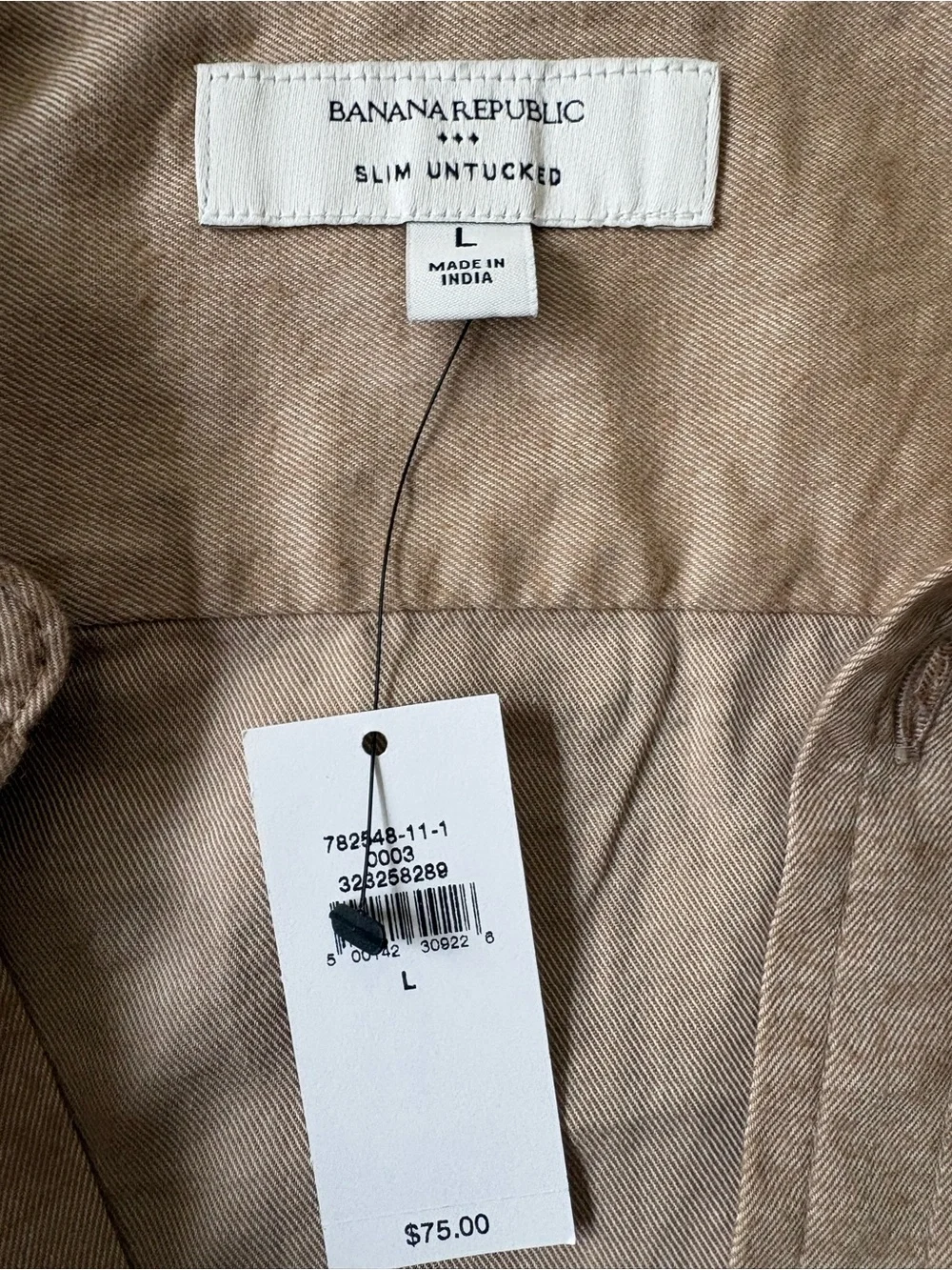 Banana Republic Men's Button-Down Shirt in Beige-Tan